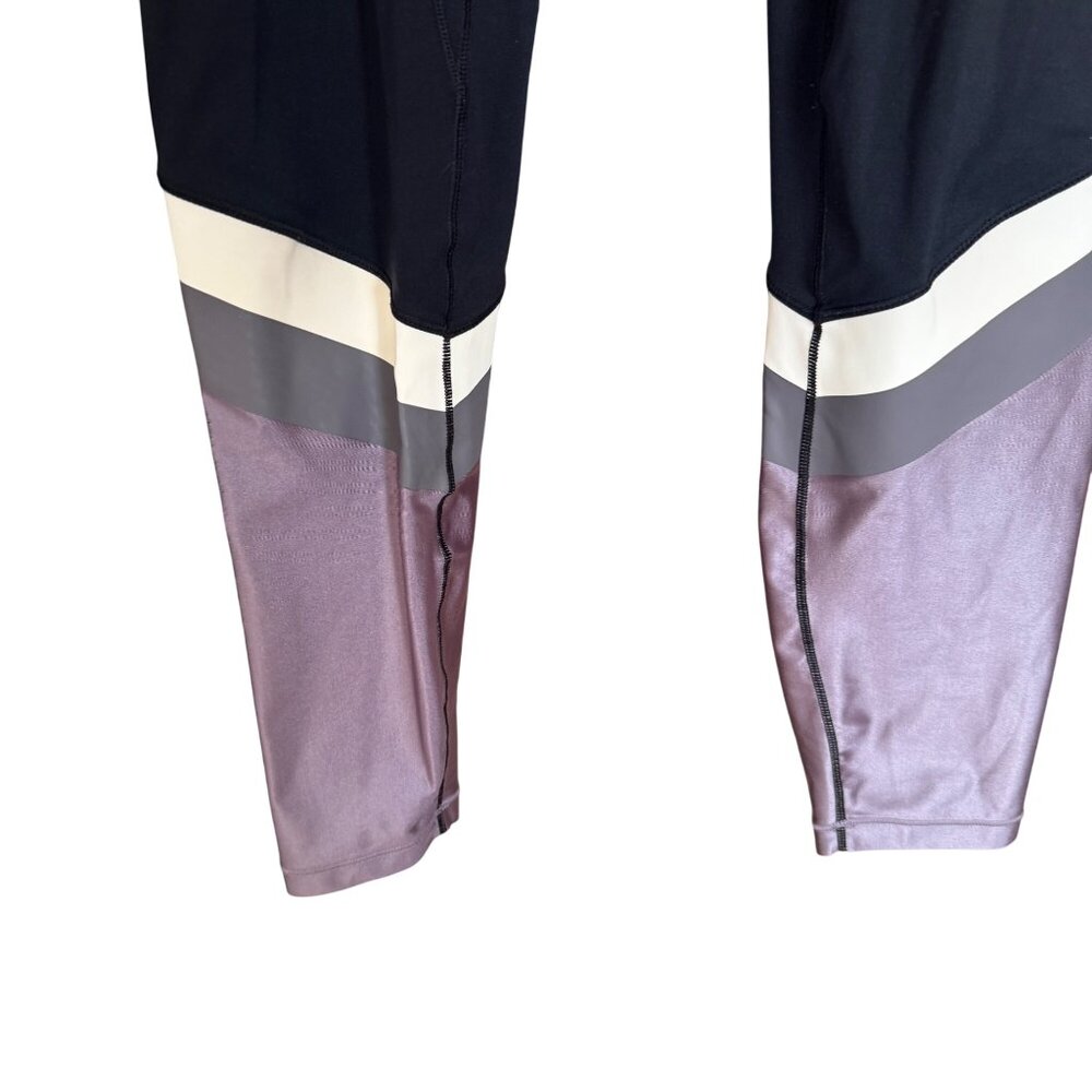 All Access Womens Leggings S Black & Orchid Colorblock - Picture 2 of 4